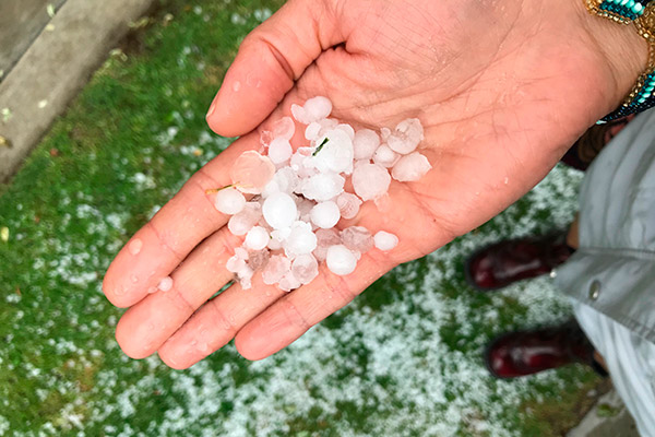 Granizo en la vivienda