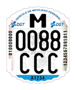 Etiqueta vehículo movilidad personal Etiqueta vehículo movilidad personal
